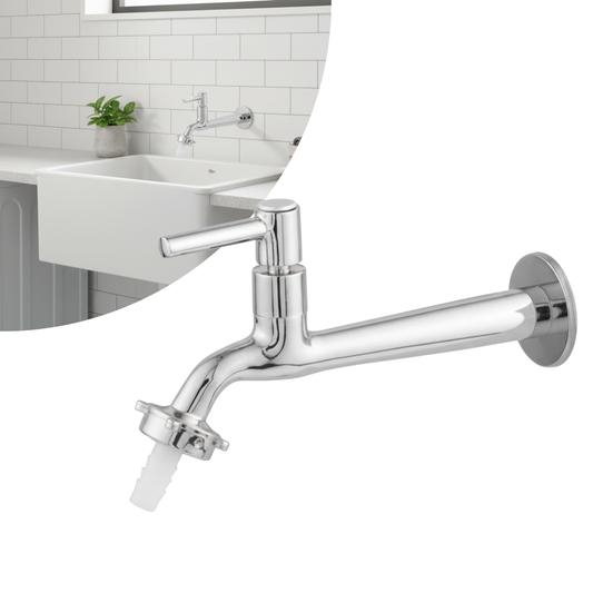 Torneira para Tanque Longa 18cm ABS Cromada 1/4 de Volta C-66