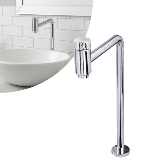 Torneira Bica Alta para Cuba Banheiro Metal 1/4 de Volta 3050