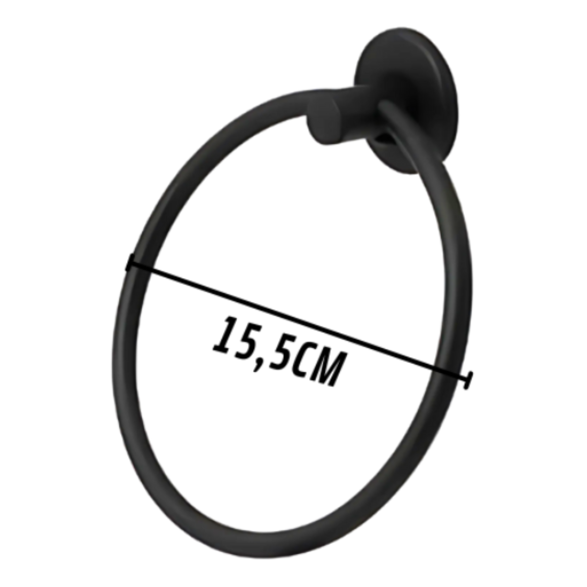 Porta Toalha Rosto Veneza Preto Fosco