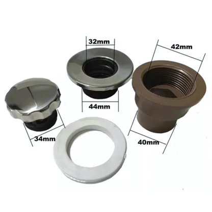 Válvula de Dreno para Banheira e Spa Inox e Nylon