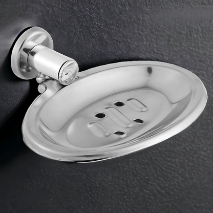 Saboneteira Aço Inox com Fixação Dupla para Banheiro Porta Sabonete - Brilhosa e Resistente
