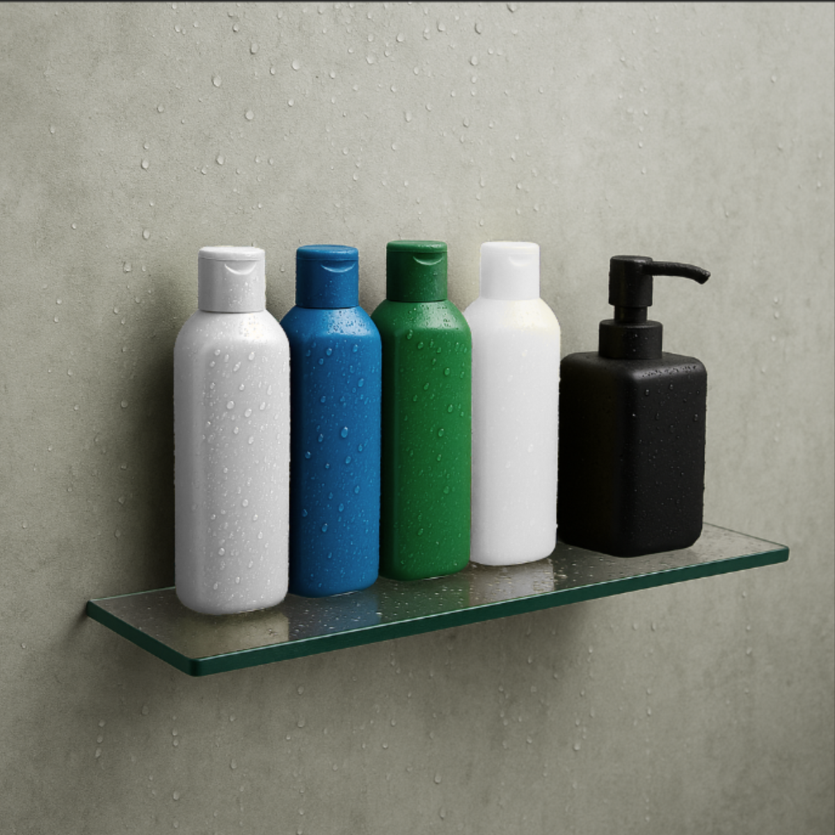 Prateleira Retangular 30cm Vidro Incolor / Pino Cromo