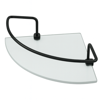 Porta Shampoo Canto Veneza Vidro Incolor - Haste Preto