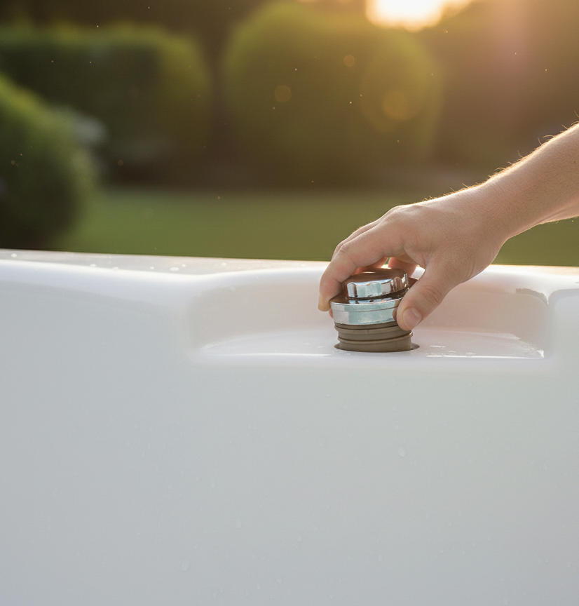Válvula de Dreno para Banheira e Spa Inox e Nylon