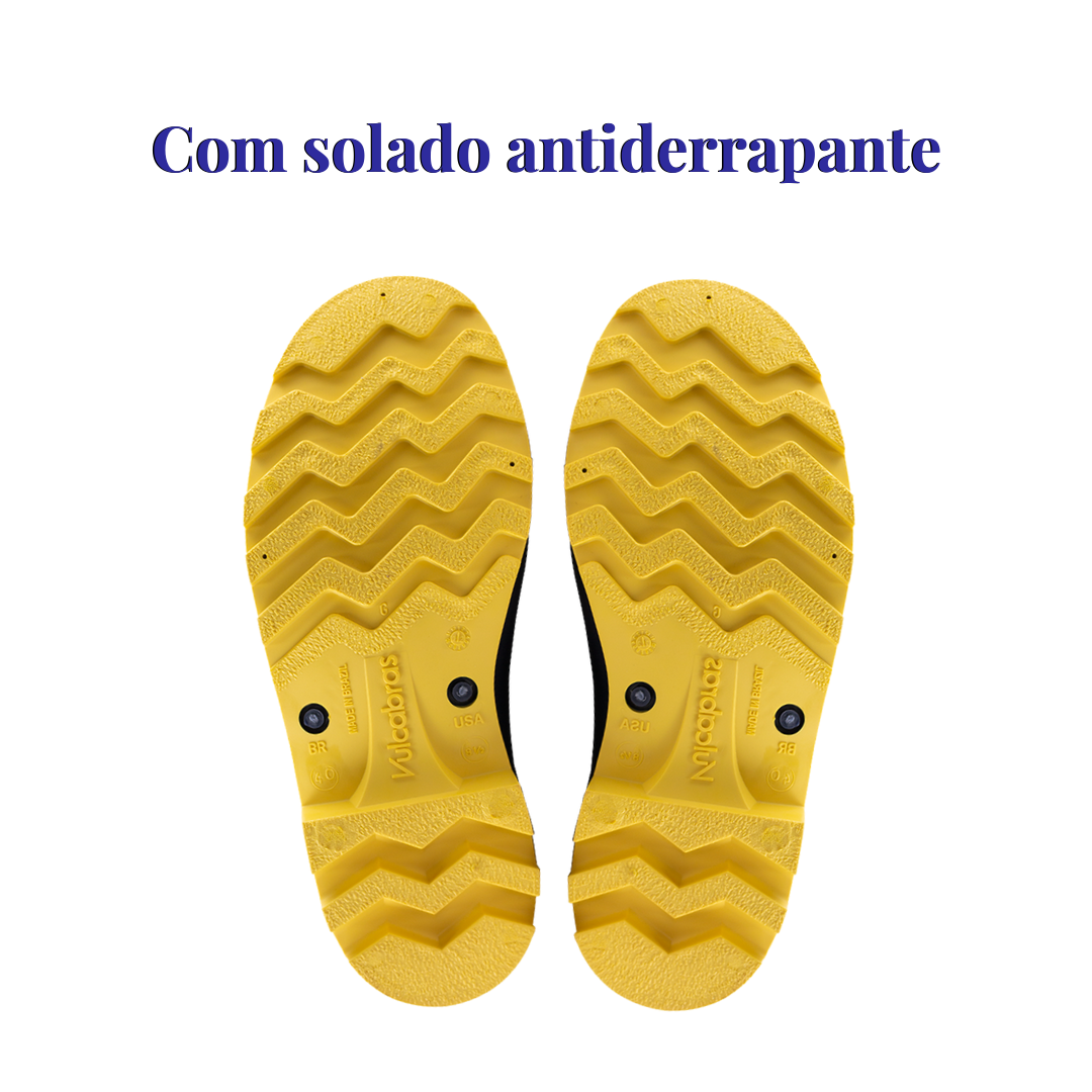 Bota de Segurança Sete Léguas com Cordão Protetor - PVC Injetado