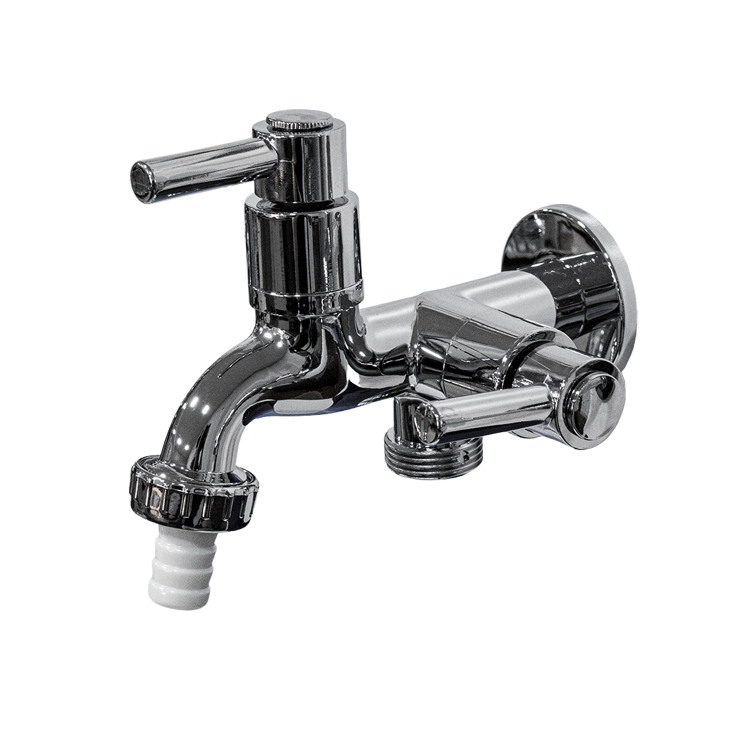 Torneira Duas Saídas para Máquina de Lavar e Tanque 1/4 Volta